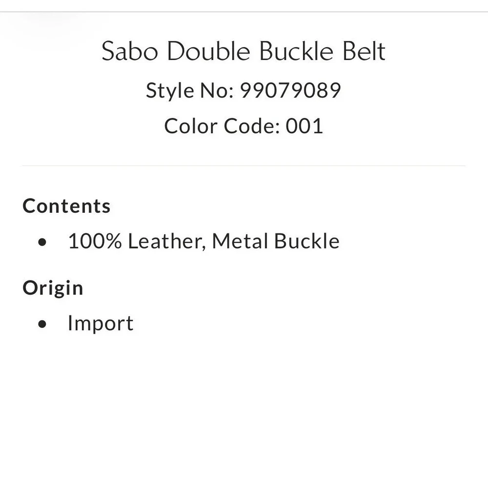 Free People Sabo Double Buckle Belt silver black leather small medium new nwt